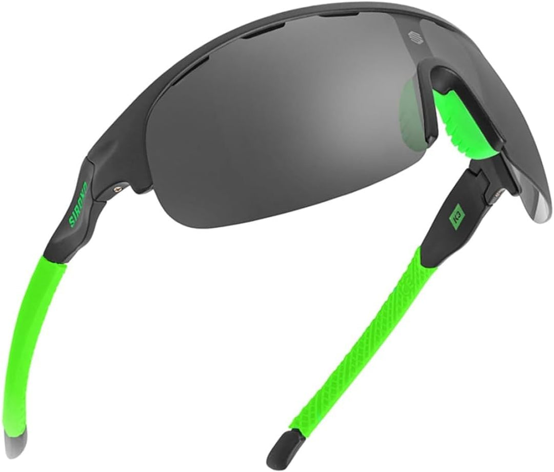 SIROKO - Selbsttönende Sportbrille für Radfahren K3 PhotoChromic Alpe D'Huez - Schwarz/Grün
