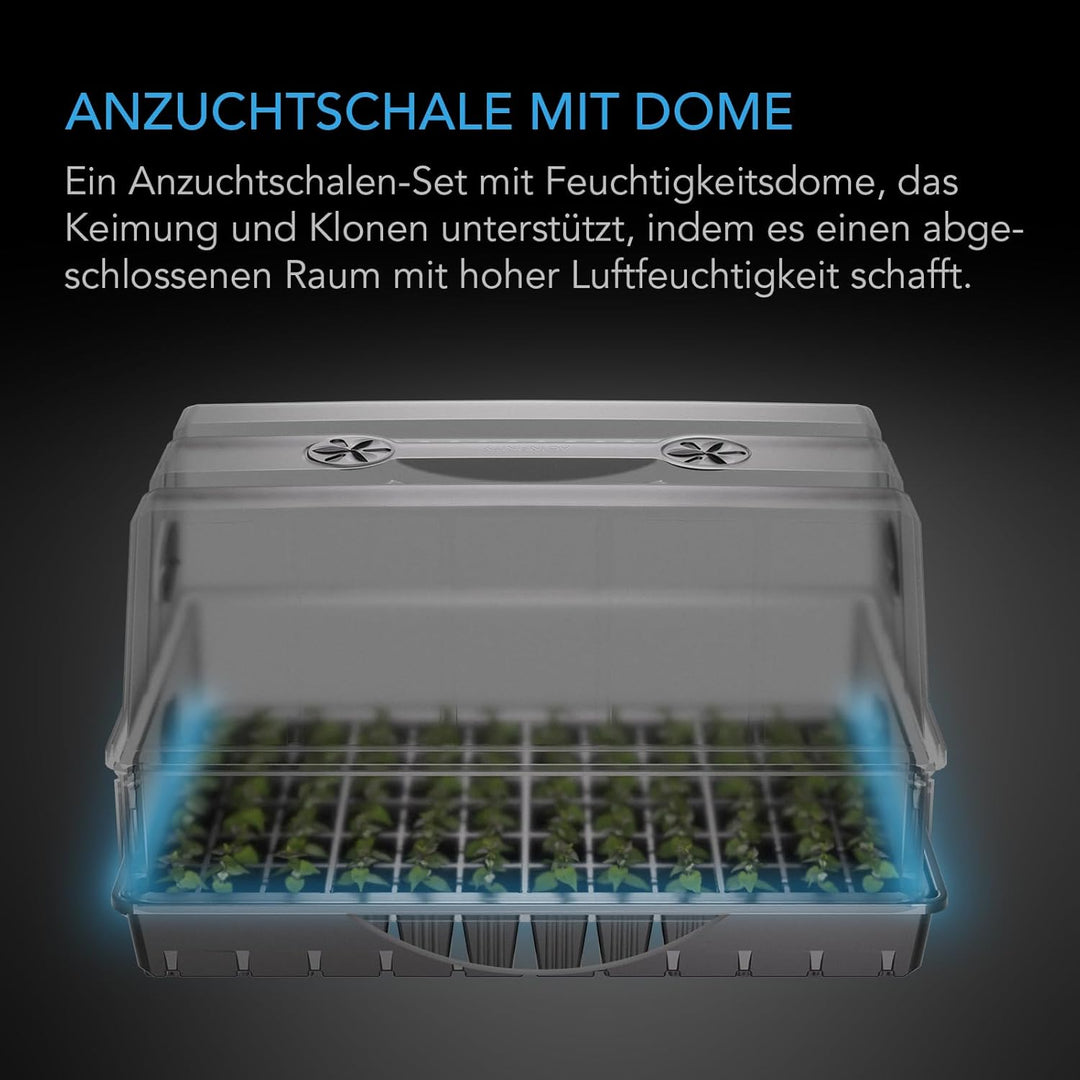 AC Infinity Feuchtigkeitskuppel, Keimset mit grosser glänzender Oberfläche, transparenter Kuppel, st