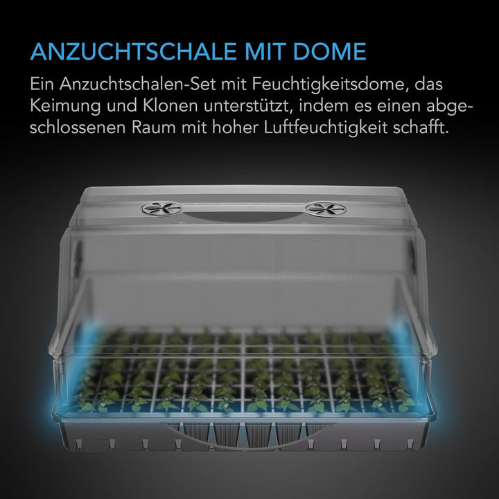 AC Infinity Feuchtigkeitskuppel, Keimset mit grosser glänzender Oberfläche, transparenter Kuppel, st