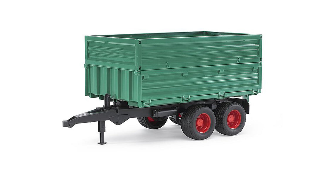 bruder 02010 - Tandemachs-Transportanhänger mit Aufsteckbordwand - 1:16 Kippanhänger Bordwandanhänge