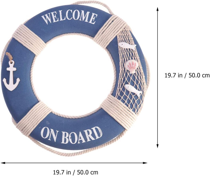 Holibanna Rettungsring zur Wanddekoration, Rettungsring, Schaumstoff, Handwerk, mediterraner Stil Bl