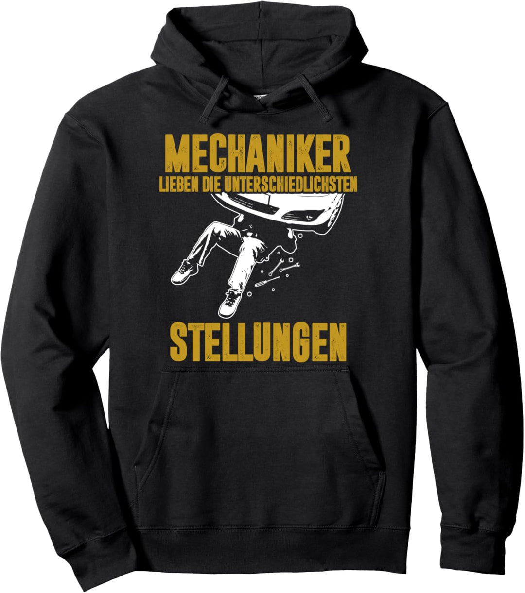 Unterschiedliche Stellungen - Lustiges Mechaniker Pullover Hoodie