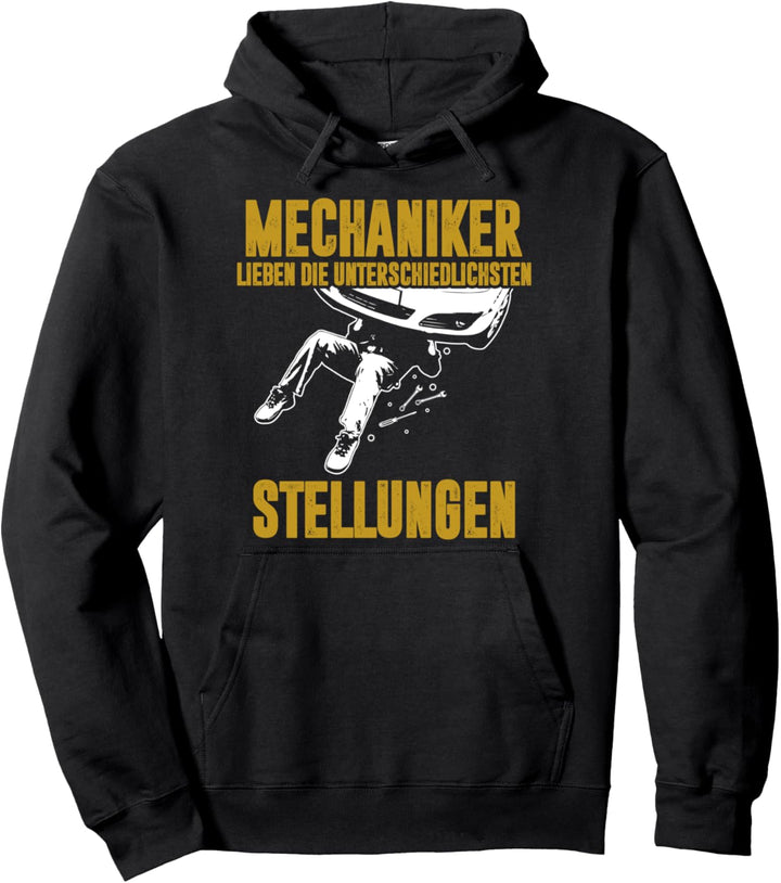 Unterschiedliche Stellungen - Lustiges Mechaniker Pullover Hoodie