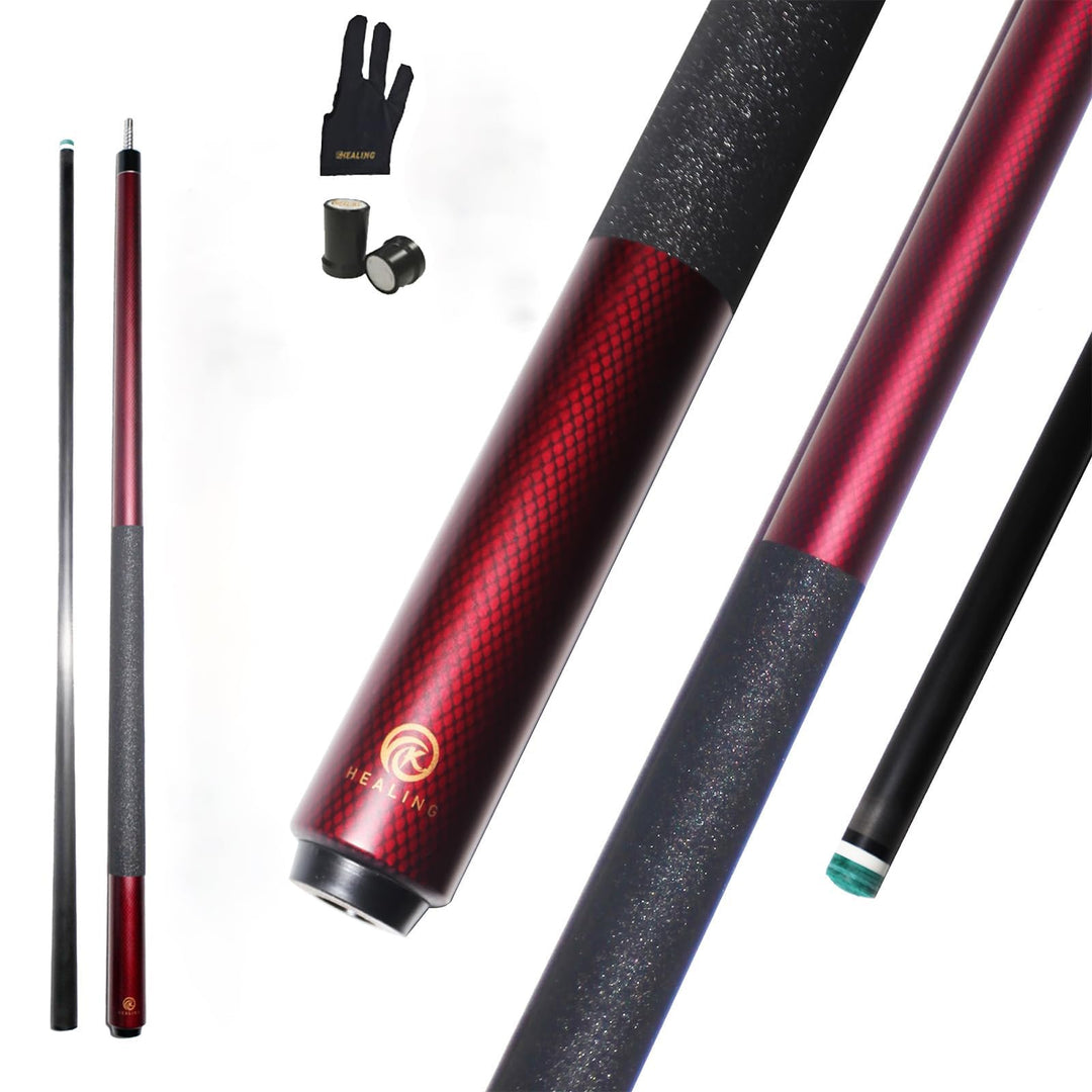 Kohlefaser Pool Queue, 12,5 mm Kopf, Gute Zähigkeit, Professionelle Pool Queue, 147 cm Queue, Geeign