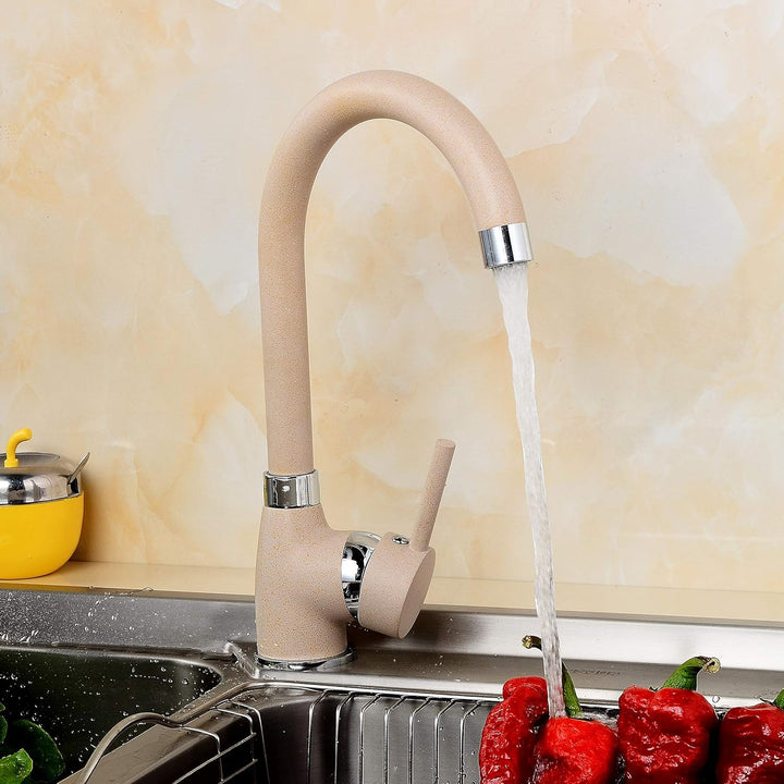 ZXC Moderne Hochdruck Schwanenhals Küchen Armatur Einhebel Mischbatterie Wasserhahn schwenkbar in Gr