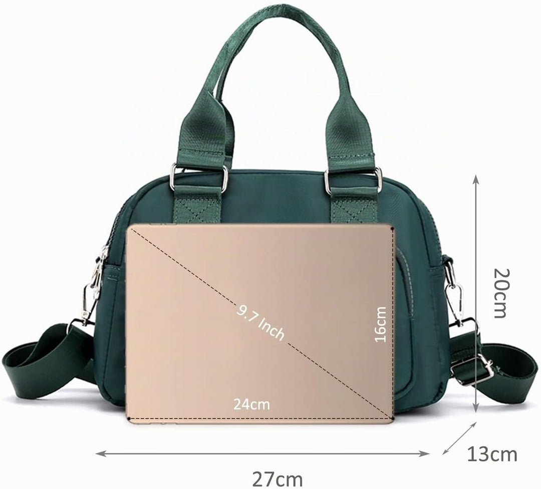 NICOLE &amp; DORIS Handtasche Messenger Bag Damen Casual Schultertasche Nylon Wasserdicht Leichte Umhäng