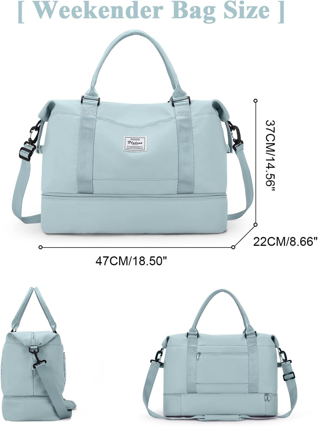 Reisetasche Damen Handgepäck Tasche Sporttasche Weekender Bag Schwimmtasche Wasserdicht Travel Bag D