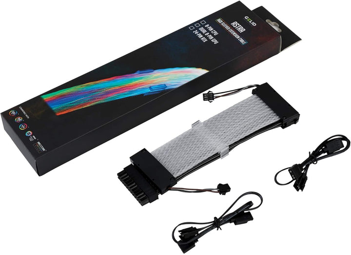 Gelid Solutions Astra RGB 24-Pin - 24 Ultrahelle RGB-LEDs - Doppelseitige RGB-Beleuchtung - ATX-Moth