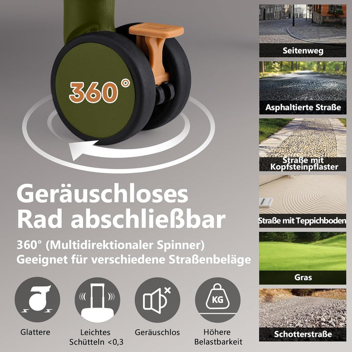 Joyway Koffer Trolley Reisekoffer von ABS Hartschalen Trolley mit Getränkehalter und 4 Rollen TSA Sc