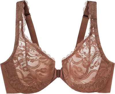 Glamorise Damen Plunge Bra, Undurchsichtige 65B Mokka, 65B Mokka