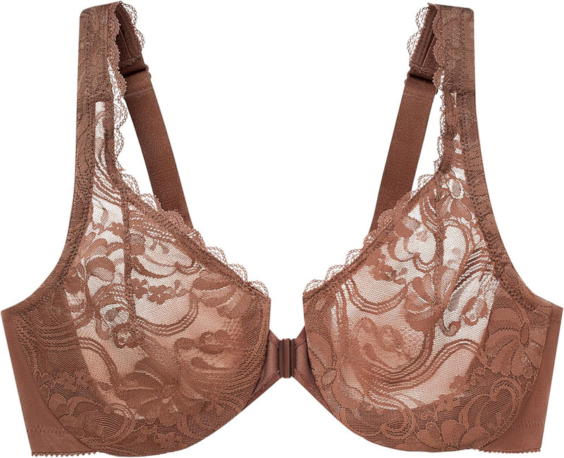 Glamorise Damen Plunge Bra, Undurchsichtige 65B Mokka, 65B Mokka