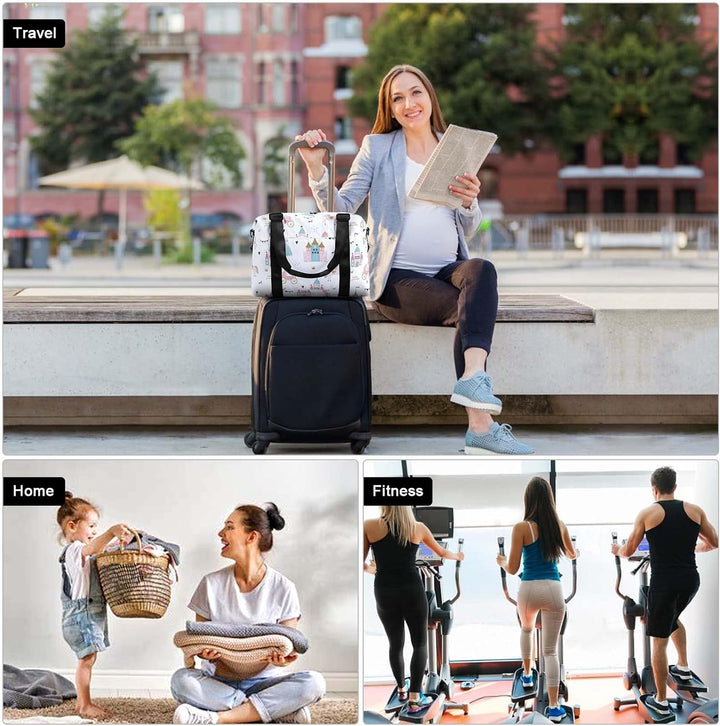 HAWEE Sporttasche Damen Gross Leichte Reisetasche Herren Faltbare Gym Duffel Bag Weekender Travel Ba