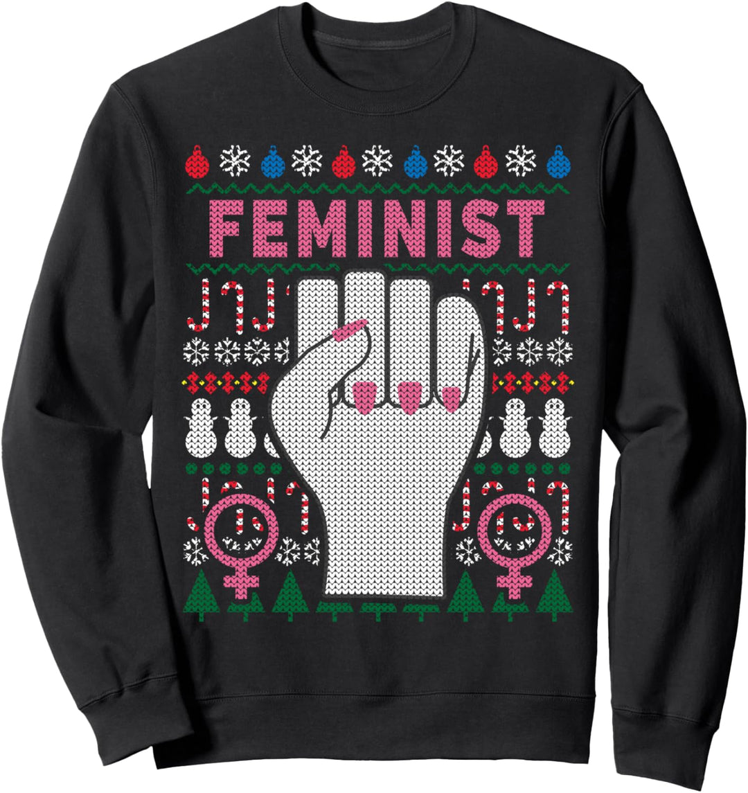 Feministische Power Equality für Frauen hässlicher Weihnacht Sweatshirt