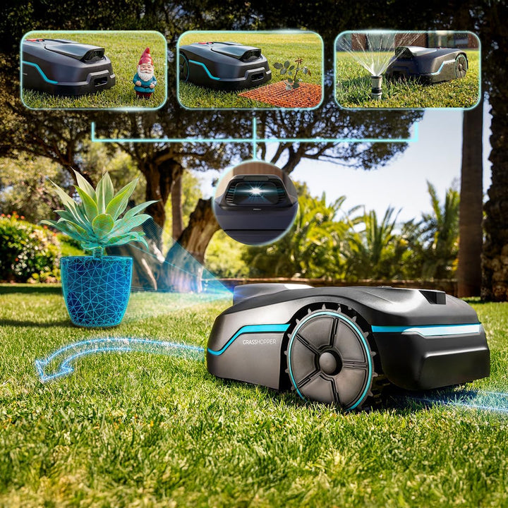 Cecotec Mähroboter Ohne Begrenzungskabel Conga Grasshopper 800 ProAI. Kamera-Navigation, bis 800 m²,
