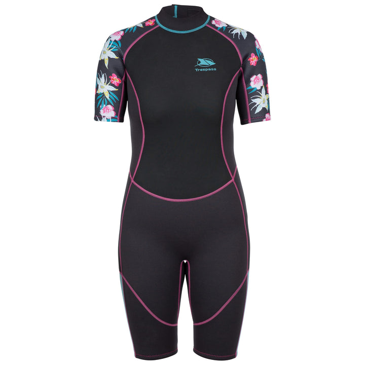 Trespass Damen-Neoprenanzug, kurz, 3 mm, Reissverschluss hinten, Sonar dunkelgrau L, dunkelgrau L