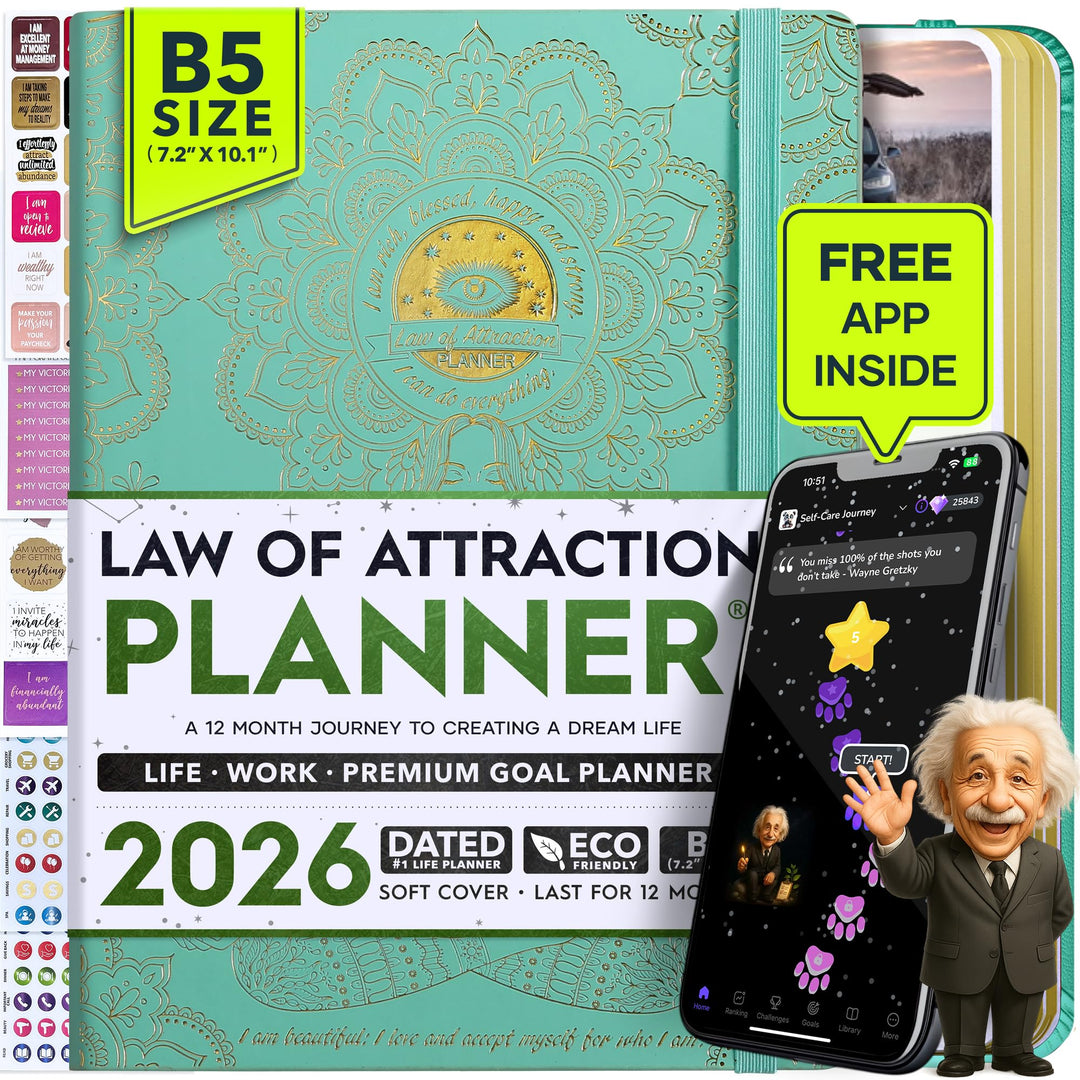 Law of Attraction Terminplaner 2025 - Deluxe Wochen- und Monatsplaner, eine 12-monatige Reise zur St