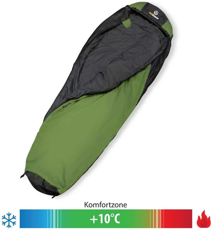 Trekking-Schlafsack Trek Night von outdoorer - der Leicht-Schlafsack, warm, leicht, kleines Packmass