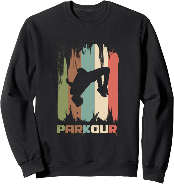 Vintage Parkour Freerunner Retro Parkourläufer Läufer Sweatshirt
