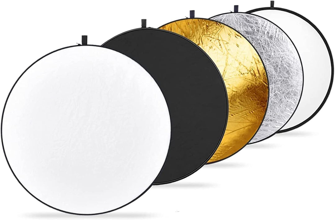 NEEWER 110cm Lichtreflektor Lichtdiffusor 5 in 1 zusammenklappbare Multischeibe mit Tasche, durchsch