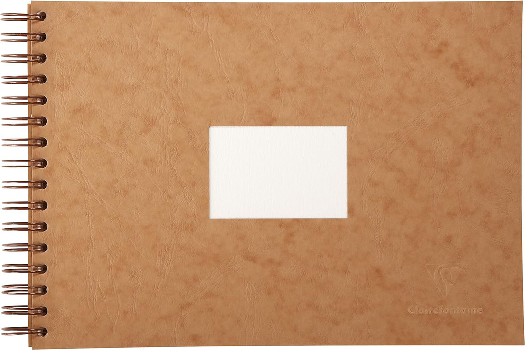 Clairefontaine 96065C Reisealbum mit Doppelspirale Aquarellpapier Feinkörnig, Din A4, 21 x 29.7 cm,