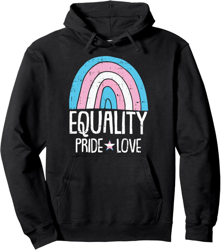 EQUALITY Pride Love Trans-Gender-Regenbogen-Flagge LGBT-Q Ally Pullover Hoodie