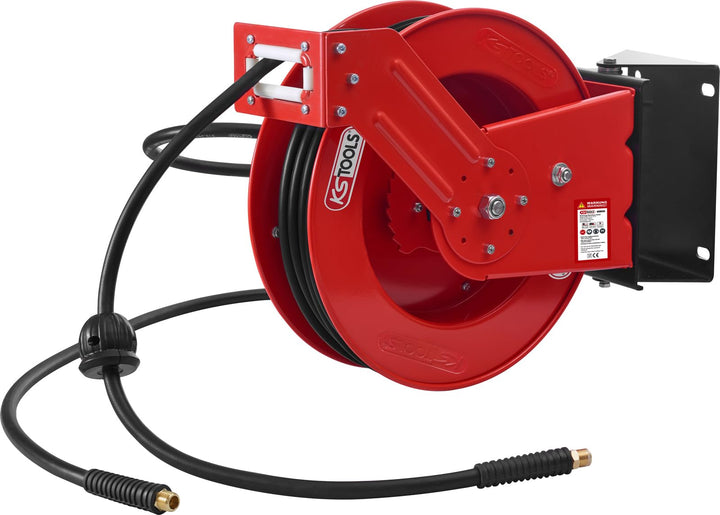 KS Tools 515.3425 Druckluft-Schlauchaufroller Ø10 mm, Anschluss 3/8", 20 m