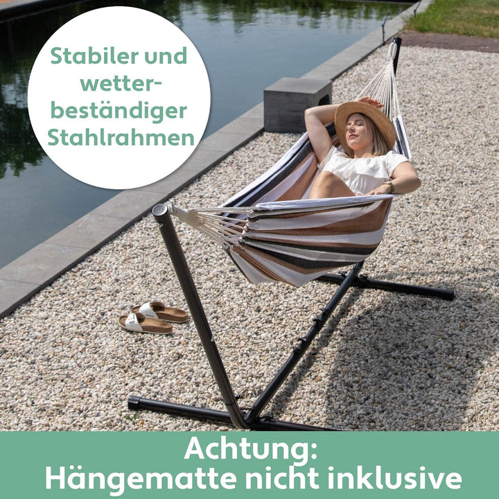 VITA5 Hängemattengestell Outdoor - Hängemattengestell für Hängematten - Stabile Stahl Hängematte mit
