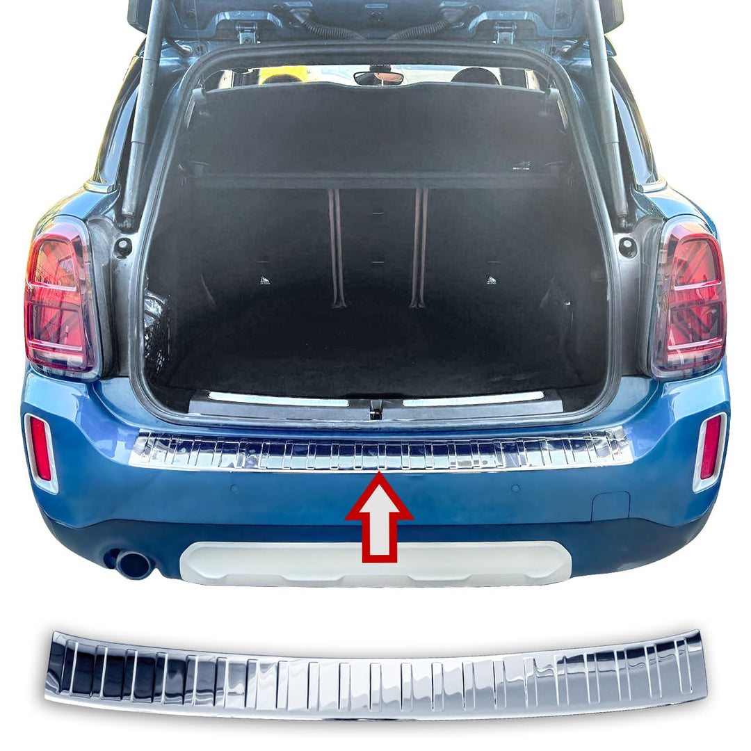RECAMBO Ladekantenschutz Edelstahl kompatibel für Mini Countryman F60 LCI | BJ 06.2020-2023 - Hochgl