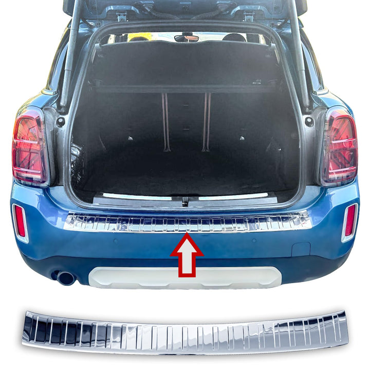 RECAMBO Ladekantenschutz Edelstahl kompatibel für Mini Countryman F60 LCI | BJ 06.2020-2023 - Hochgl