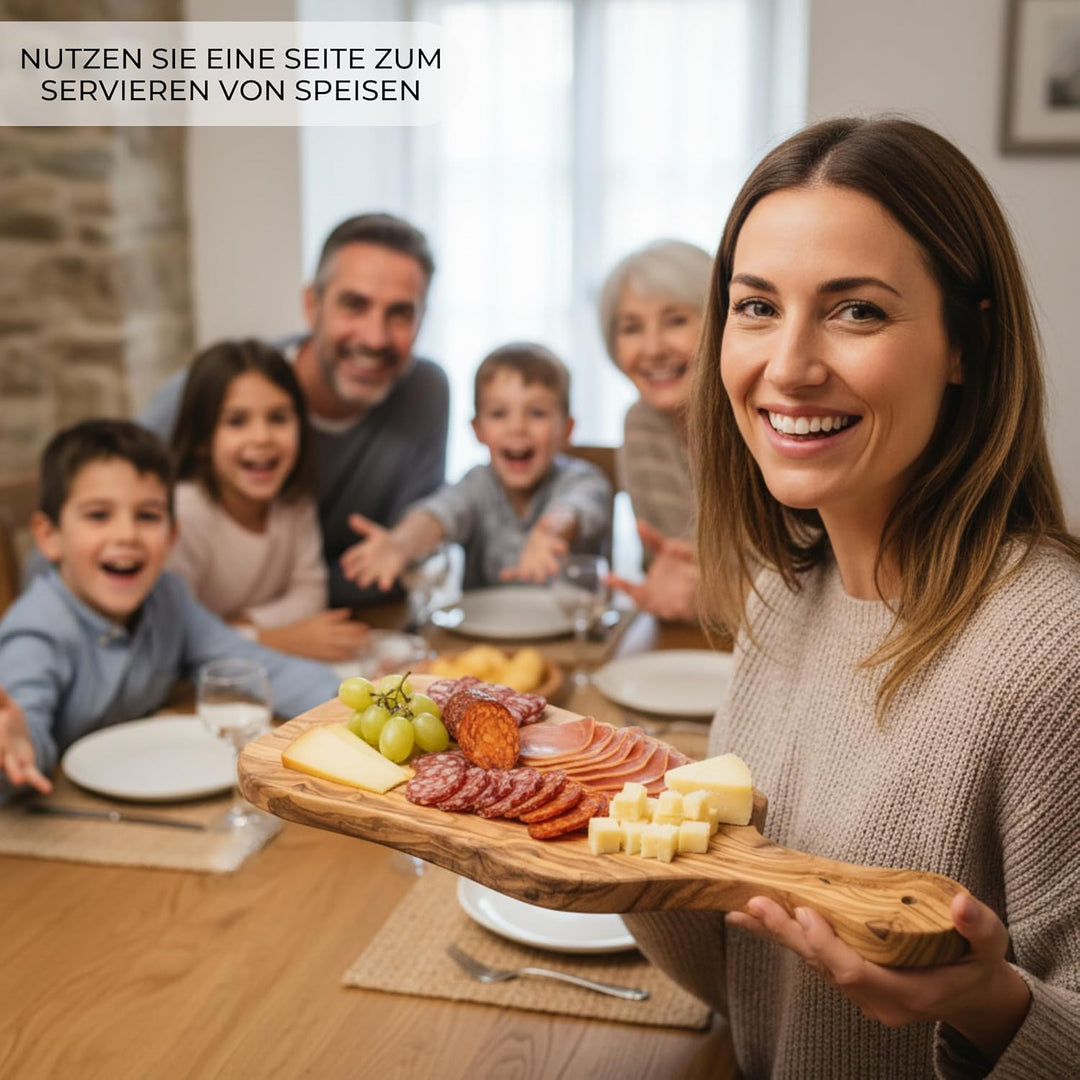 Erreke Schneidebrett, Natürliches Olivenholz, Servieren oder Schneiden von Speisen, Schneidebretter