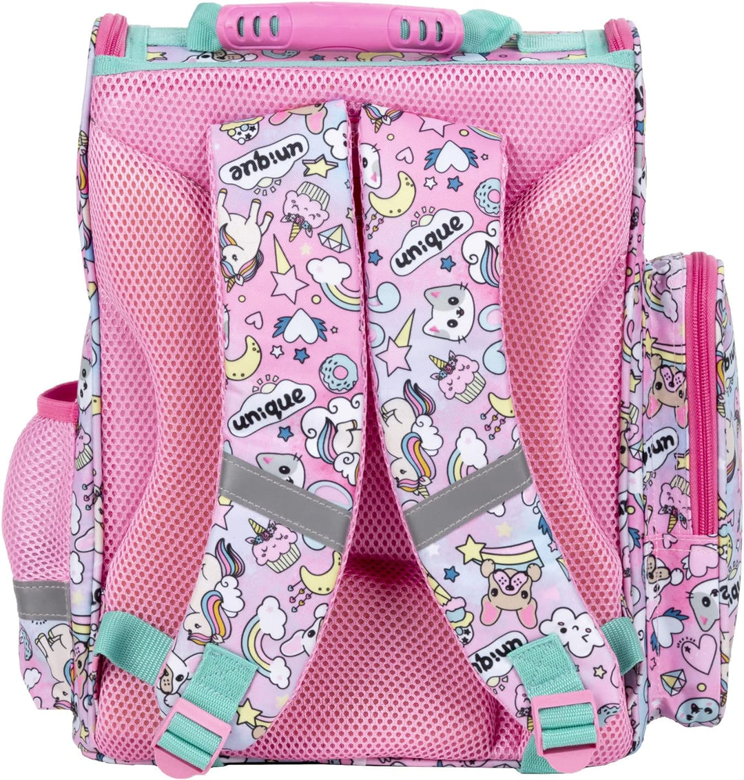 Goldkids Ranzen rosa Tornister Schulranzen mit Tier Motiv für Mädchen ab der 1. Klasse Grundschule i