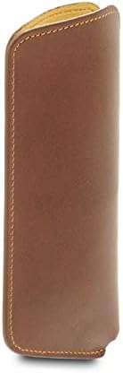 GIUDI ® - Brillenetui aus Kalbsleder, echtes Leder, braun, 17,50 x 7,00 x 3,00 cm,, Braun