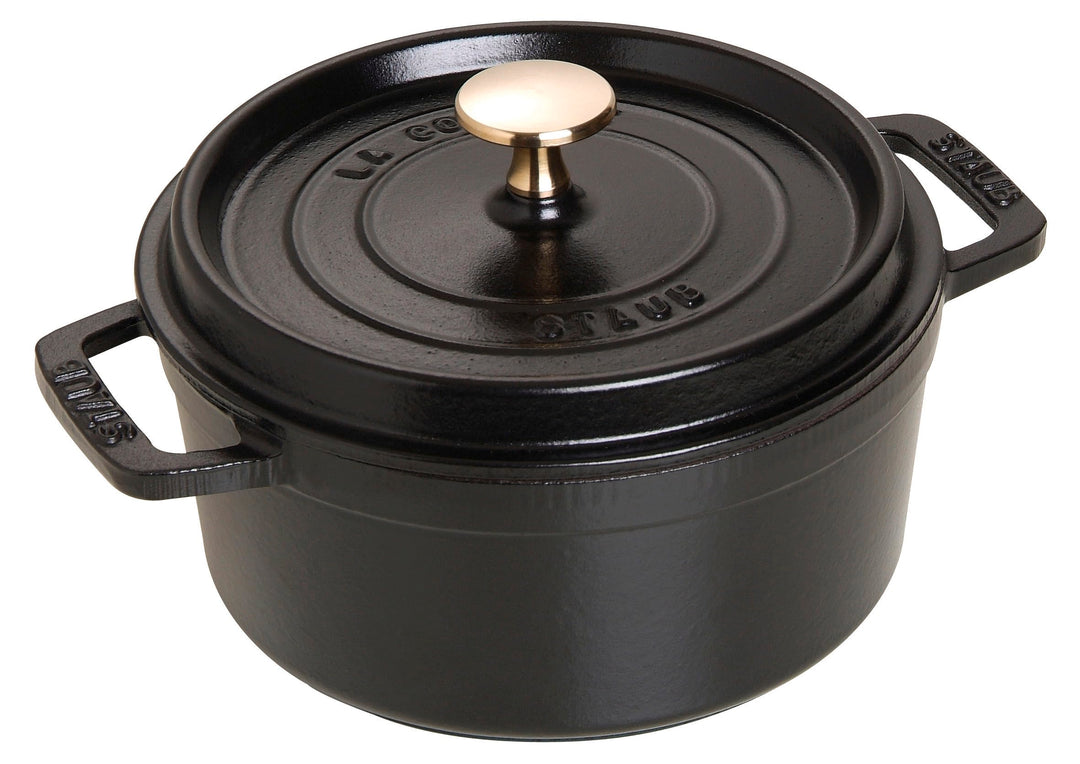 STAUB Gusseisen Bräter/Cocotte, Rund 18 cm, 1,7 L, Aromaregen Funktion, Für alle Herdarten geeignet,