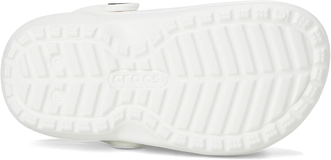 Crocs Unisex Kinder Classic Lined Clog K 23/24 EU Weiss Grau, 23/24 EU Weiß Grau