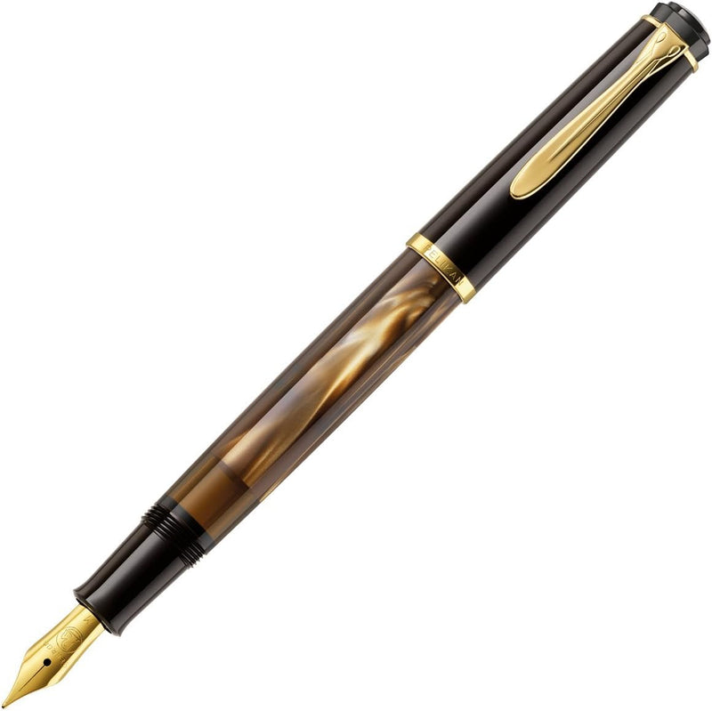 Pelikan Fine-Writing Pelikan 808811 Kolbenfüllhalter Classic M200 Braun-marmoriert, Feder M, in Falt