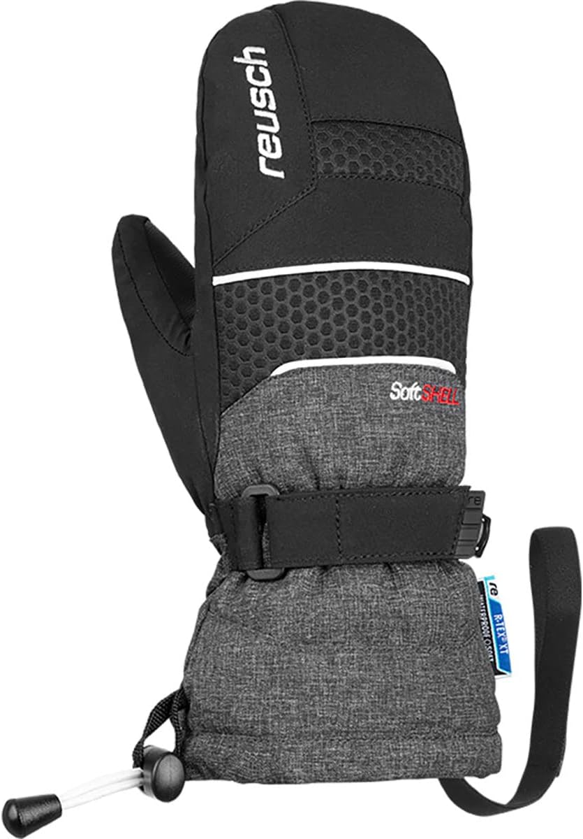 Reusch Kinder Connor R-TEX® XT Handschuhe Skihandschuhe Fingerhandschuhe black / black melange 5, bl