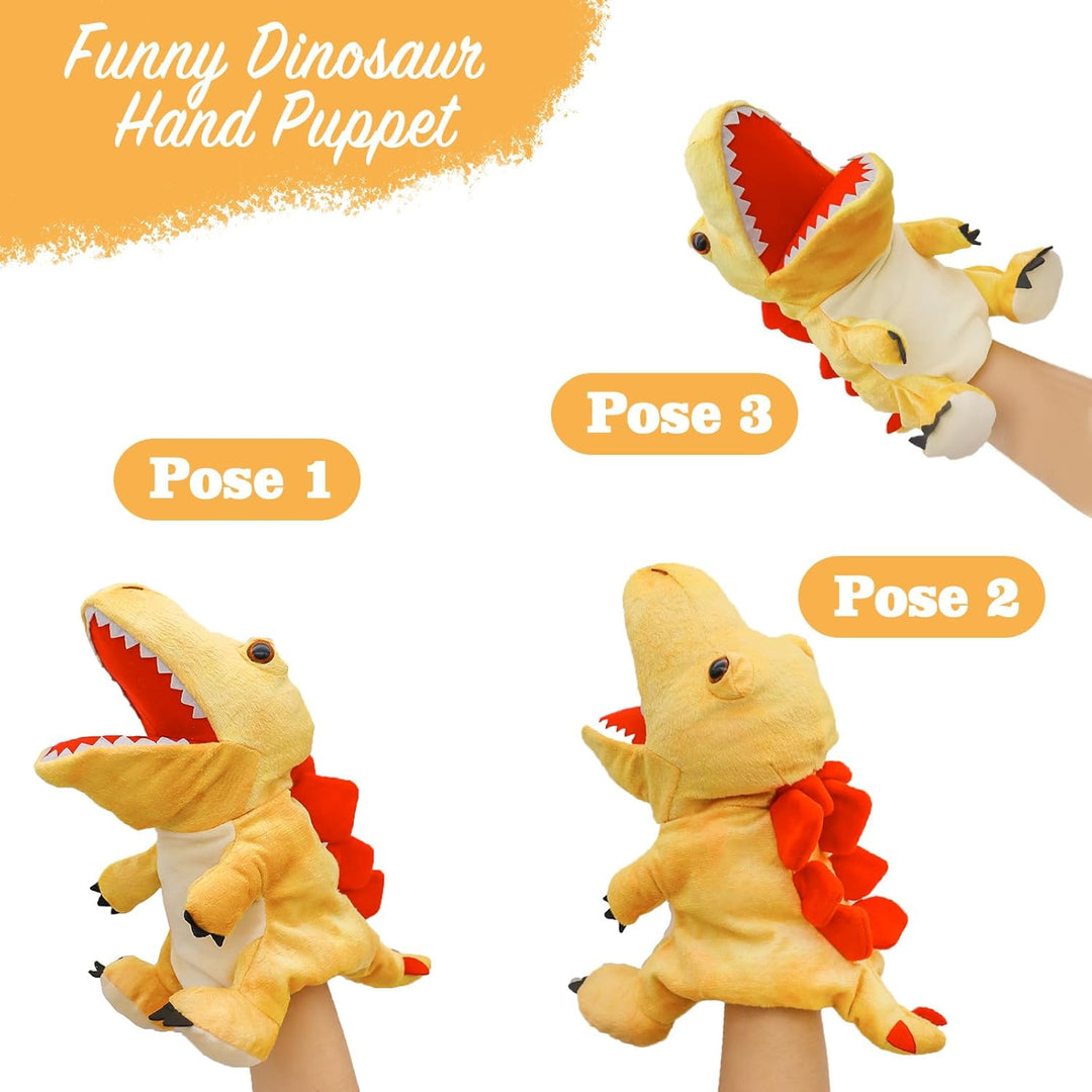 lilizzhoumax Stegosaurus Kuscheltier, Simuliertes Tier Dinosaurier Handpuppe aus Plüsch, Kawaii Nied