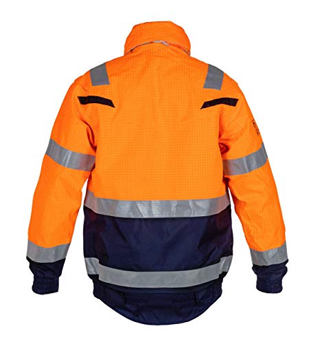 073401ONP Meppen Pilotenjacke Atex Orange/Marine Grösse XL XL Neonorange - Marine, XL Neonorange - M
