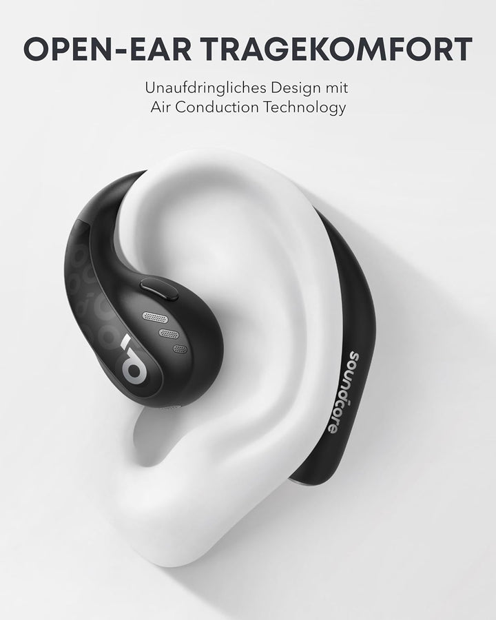 soundcore by Anker Open-Ear Kopfhörer AeroFit Pro, 46h Akku, Intensiver Sound LDAC, Ultra leicht, Be