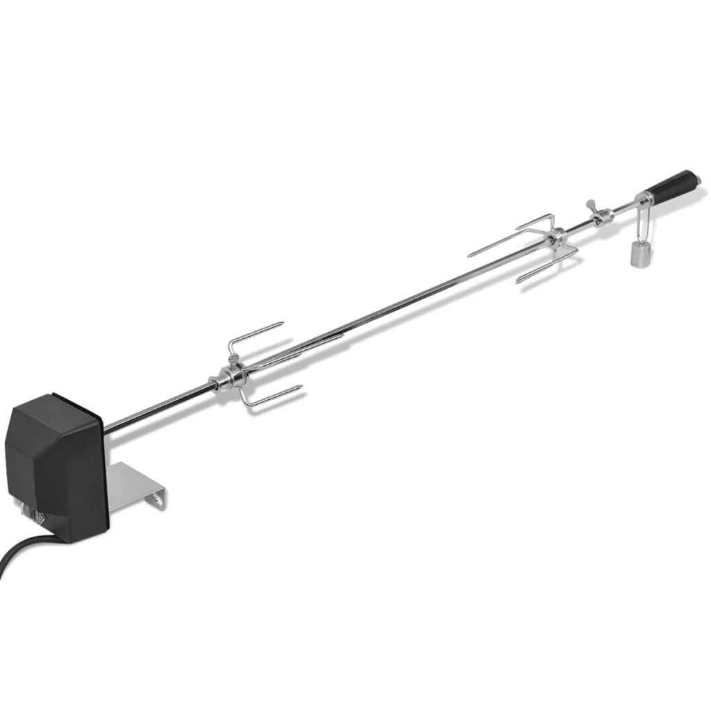 vidaXL BBQ Grill Rotisserie verchromter Grillspiess Drehspiess mit Motor 1000 mm, 1000 mm