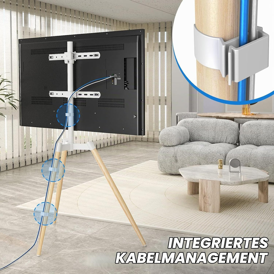 RFIVER Tripod TV Ständer Stativ Ständer Tripod Fernsehständer TV Bodenständer mit Staffelei Höhenver
