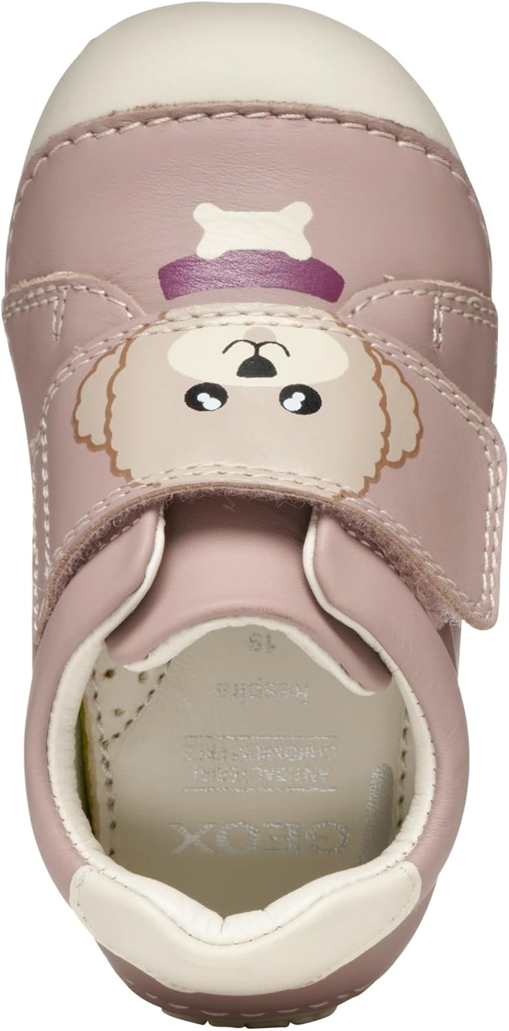 Geox Baby-Mädchen B Tutim First Walker Shoe 18 EU Rose, 18 EU Rose