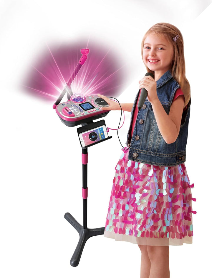 VTech Kidi Super Star DJ Studio pink – 10-in-1 Karaokespielzeug mit Mikrofon, abnehmbarem DJ-Mischpu