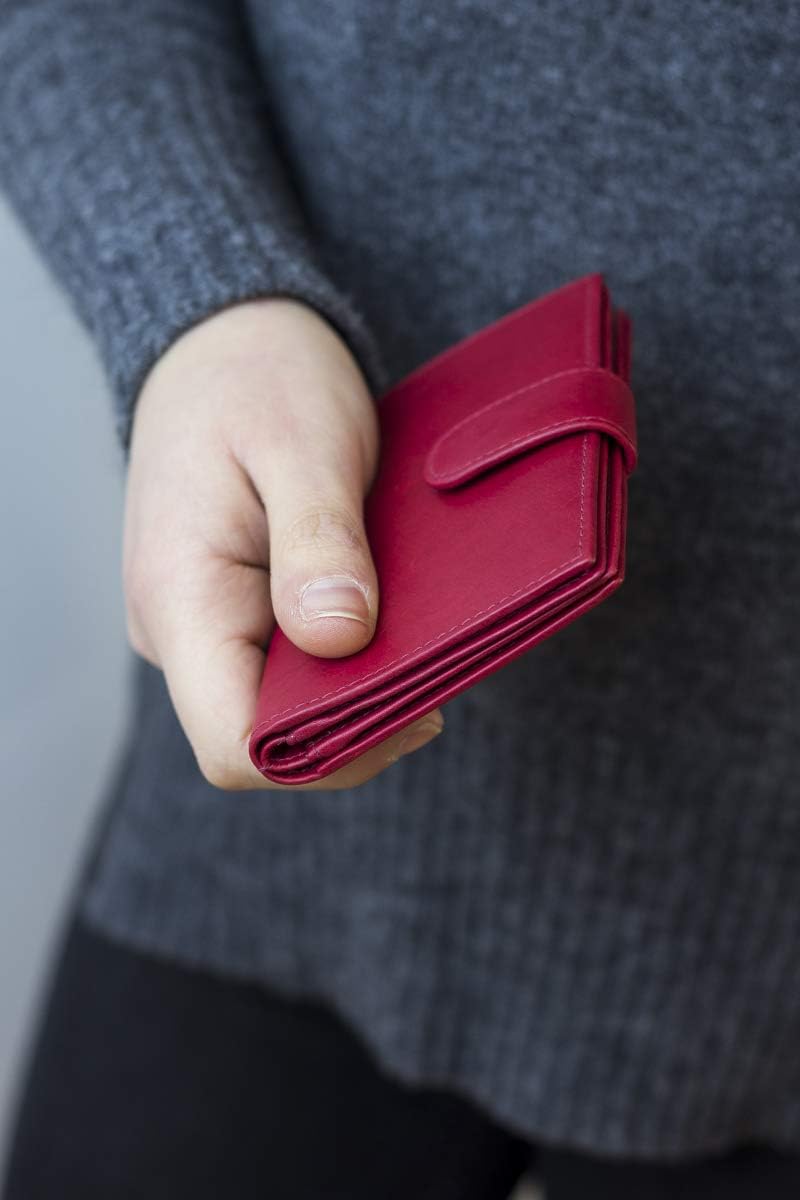 LEAS Ausweis und Kreditkartenmappe Echt-Leder, rot Card-Collection