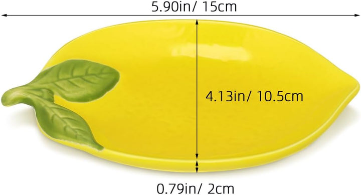 STOBAZA 4stücke Dessert Und Suppenschale Zitronenform Keramik Geschirrset Für Familienessen Und Gäst