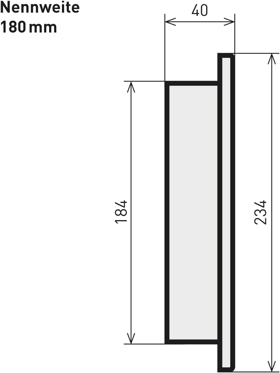raik Rauchrohr/Ofenrohr Blindkappe 180 mm Durchmesser 0,6 mm Stahlblech Schwarz SH023-180-sw