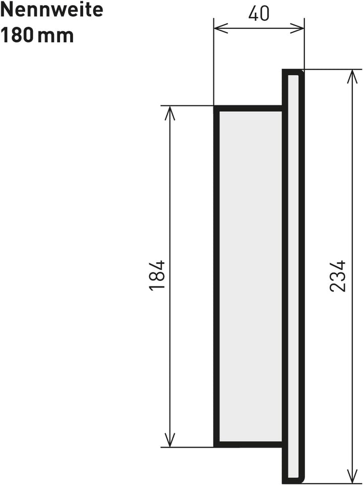 raik Rauchrohr/Ofenrohr Blindkappe 180 mm Durchmesser 0,6 mm Stahlblech Schwarz SH023-180-sw
