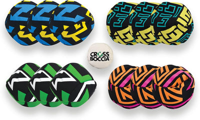 Crossboccia 970828 (Soft Boule Set Family Pack Pro, Wurfspiel aus Stoff für Indoor und Outdoor, für