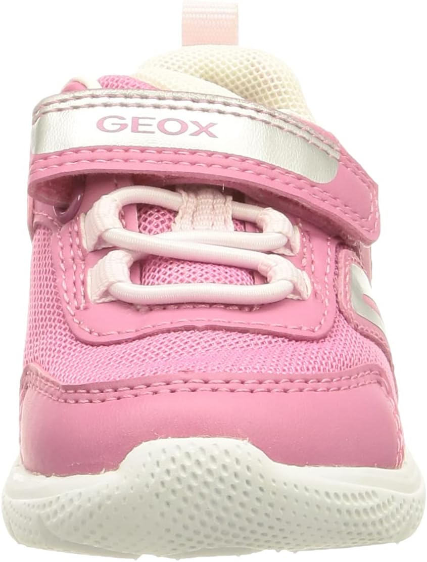 Geox Baby-Mädchen B Sprintye Girl Sneaker, Fuchsia Silver