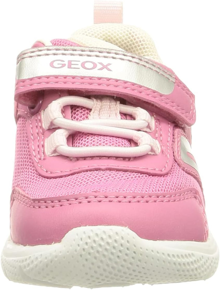 Geox Baby-Mädchen B Sprintye Girl Sneaker, Fuchsia Silver